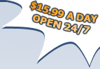 $11 per Day. Opem 24/7.